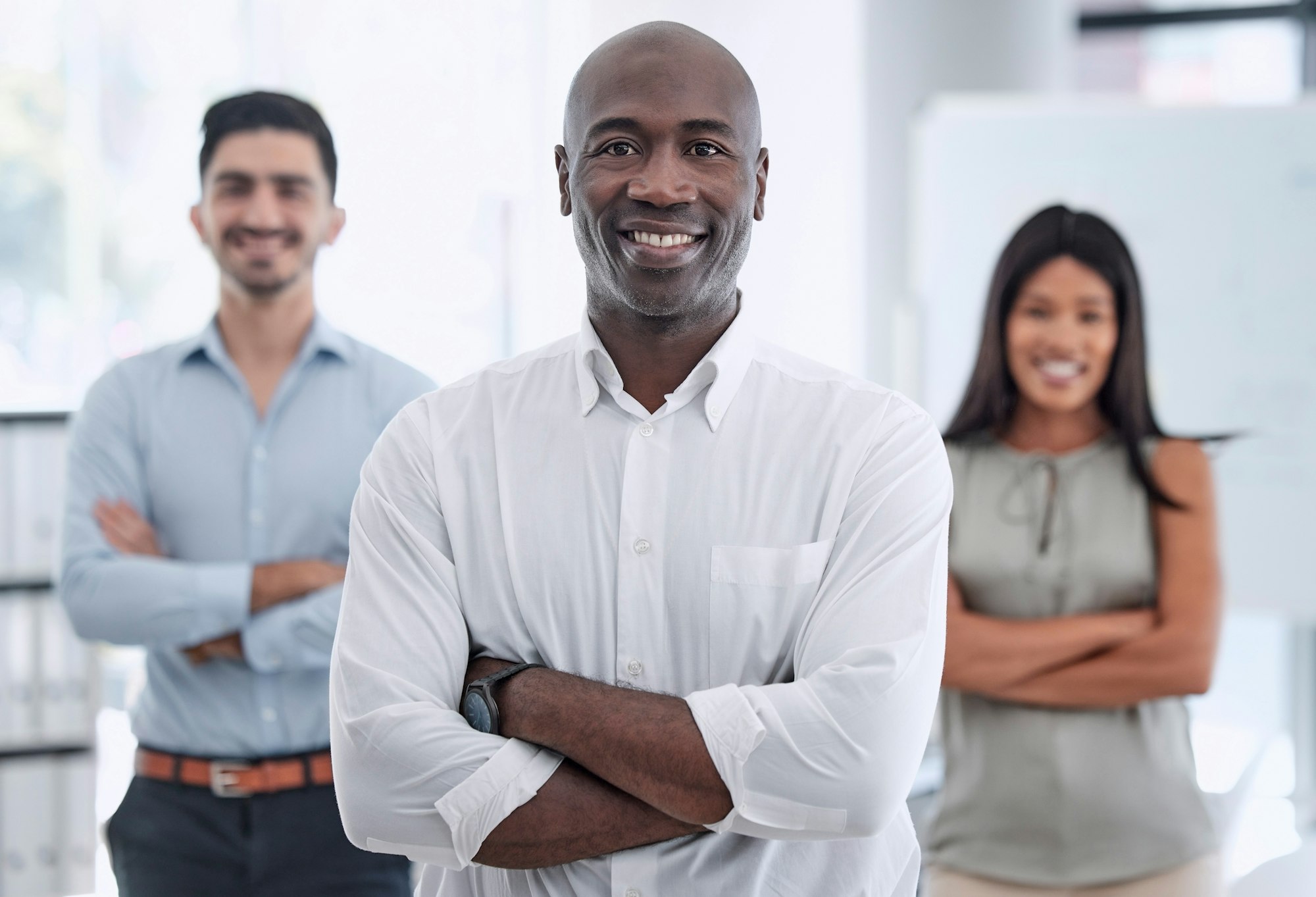 Business people, team and diversity with pride and collaboration portrait, workplace partnership an